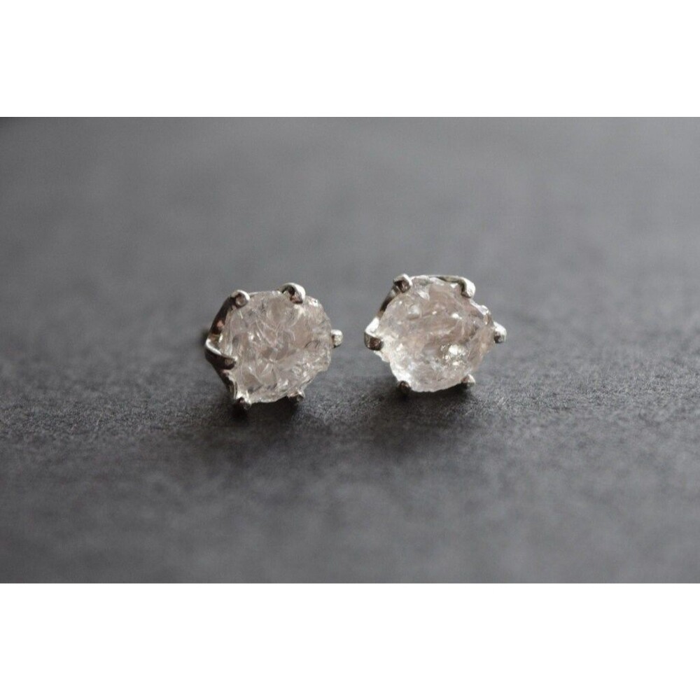 Raw Diamond Earrings, Rough Diamond Earring, Natural Diamond Earring, Wedding Ea